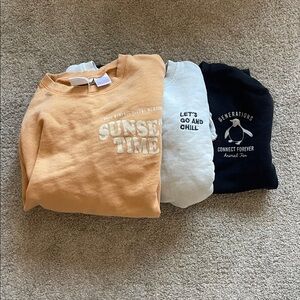 Zara Sweatshirt Bundle all size 4/5